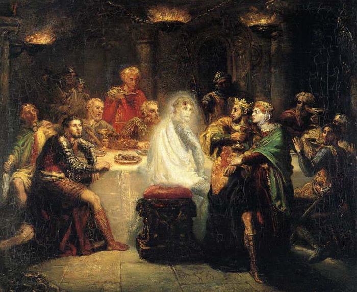 Theodore Chasseriau The Ghost of Banquo Sweden oil painting art